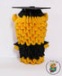 3d Origami Graduation Bear Figure - Yellow