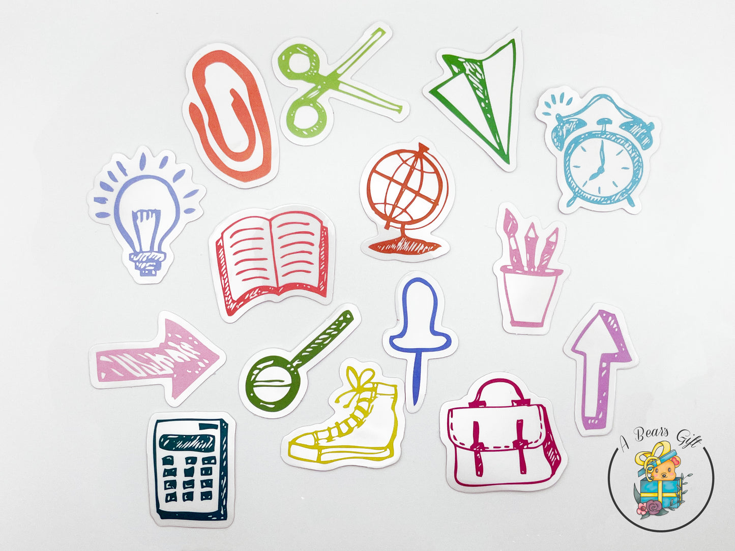[CLEARANCE] Clear Die Cut Sticker 15PC- Office