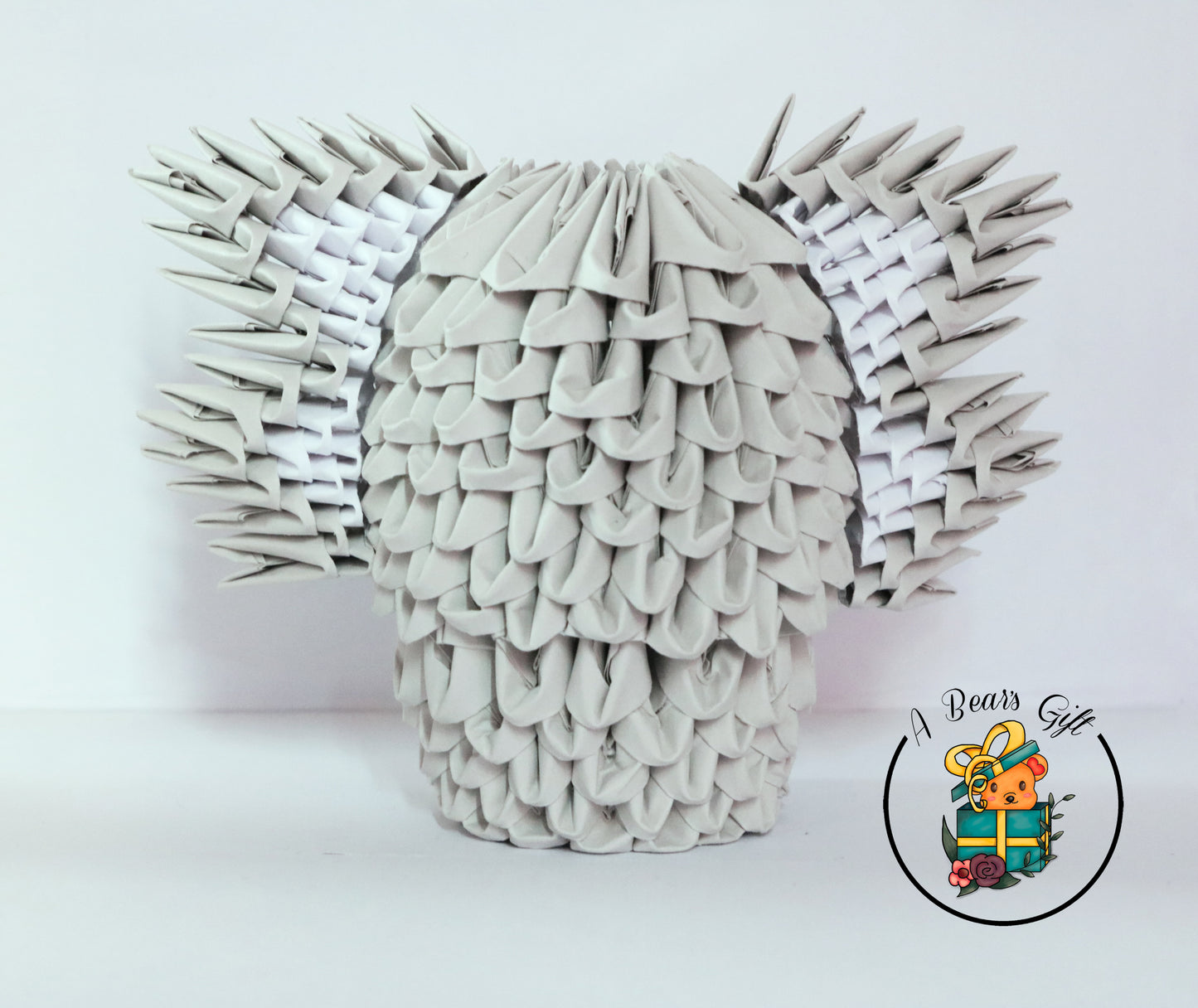 3D Origami Elephant Figure