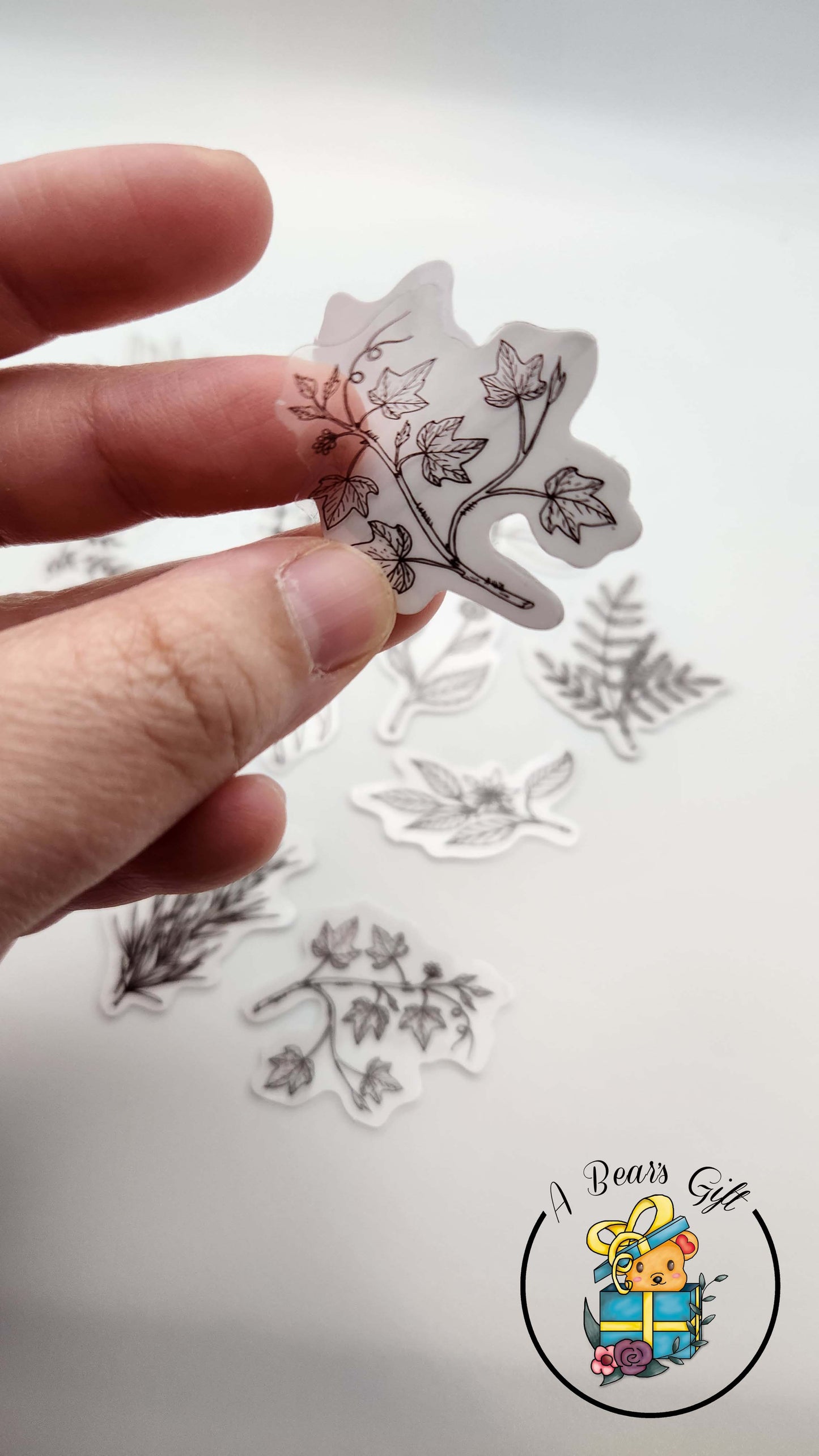 [CLEARANCE] Clear Die Cut Sticker 15PC- Flower