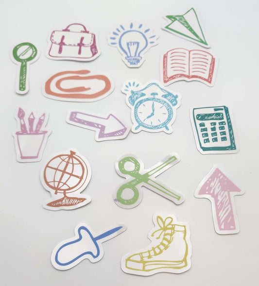 [CLEARANCE] Clear Die Cut Sticker 15PC- Office