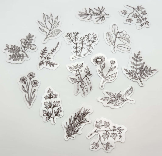 [CLEARANCE] Clear Die Cut Sticker 15PC- Flower