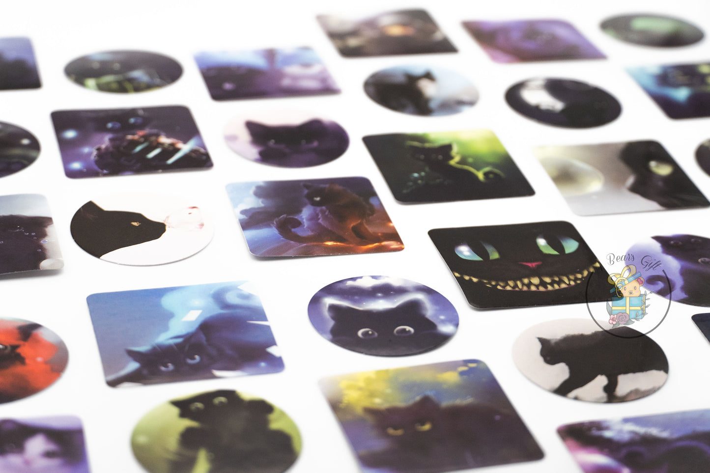 [CLEARANCE] Black Cat Mini Boxed Sticker, Black Cat Sticker