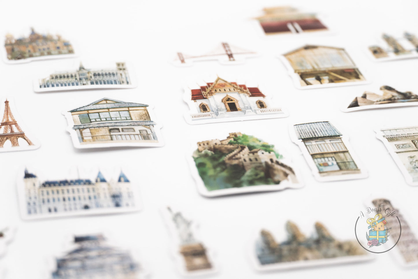 [CLEARANCE] Architectural Mini Boxed Sticker, Die cut Architectural Sticker