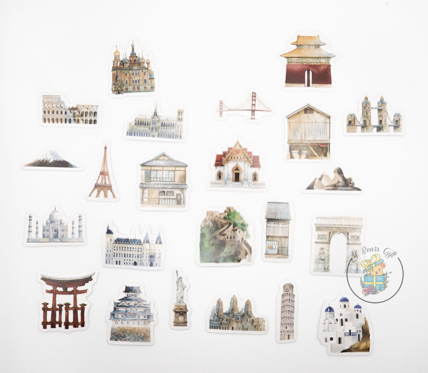 [CLEARANCE] Architectural Mini Boxed Sticker, Die cut Architectural Sticker