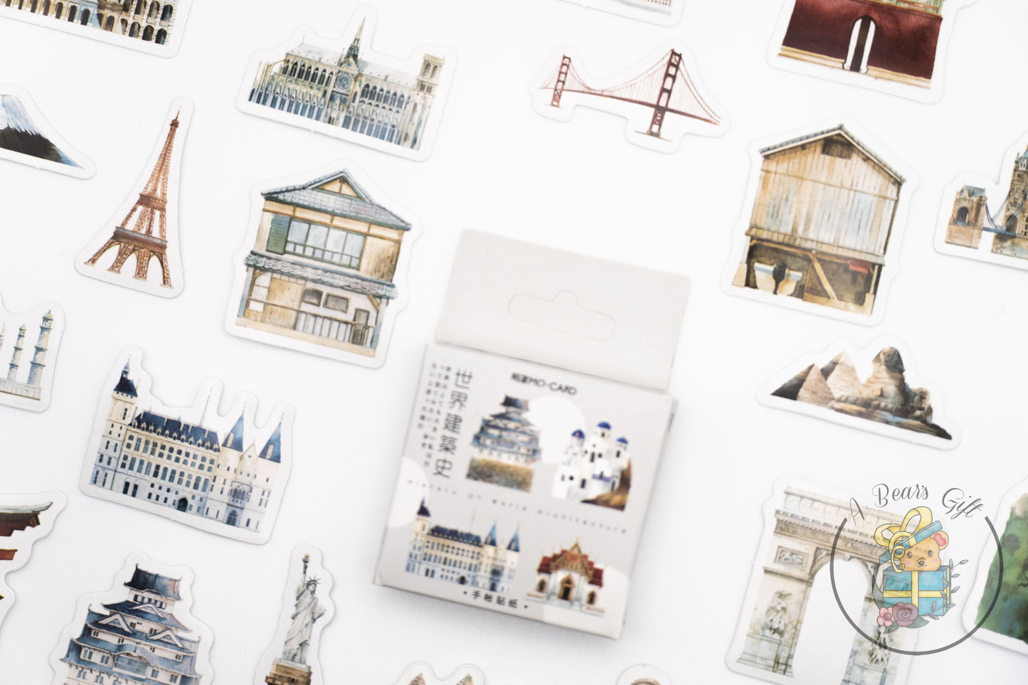 [CLEARANCE] Architectural Mini Boxed Sticker, Die cut Architectural Sticker