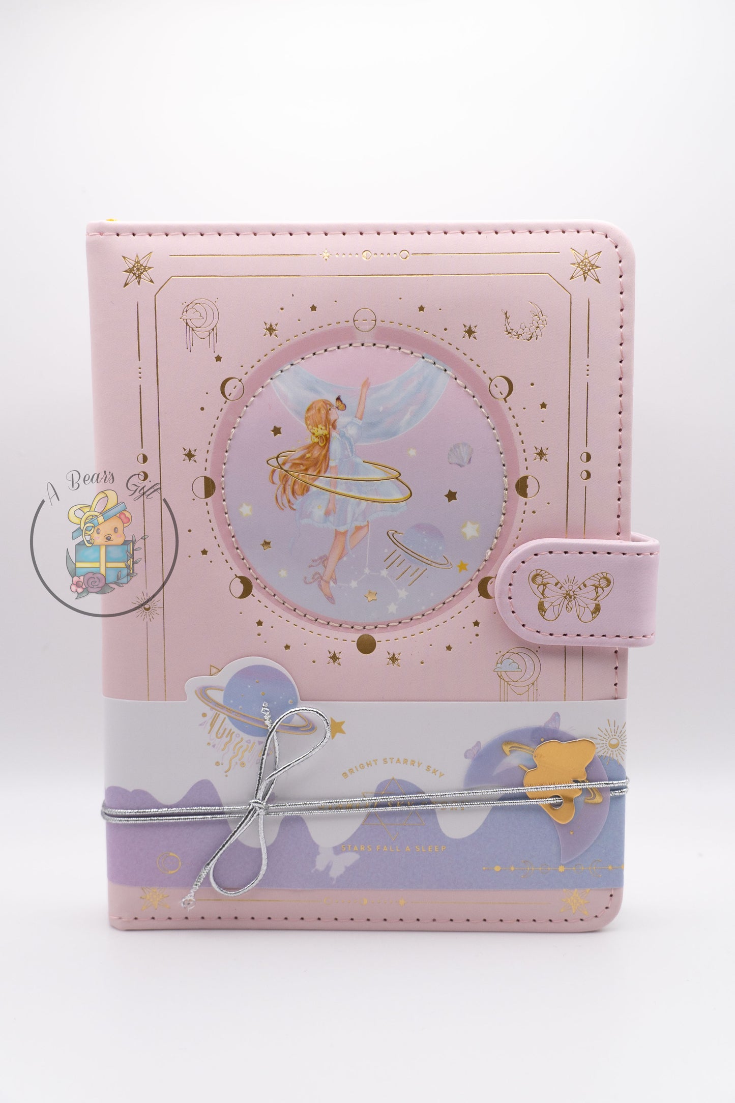 [CLEARANCE] Starlit Sky Story Journal, Fairy Girl Journal - Light Pink