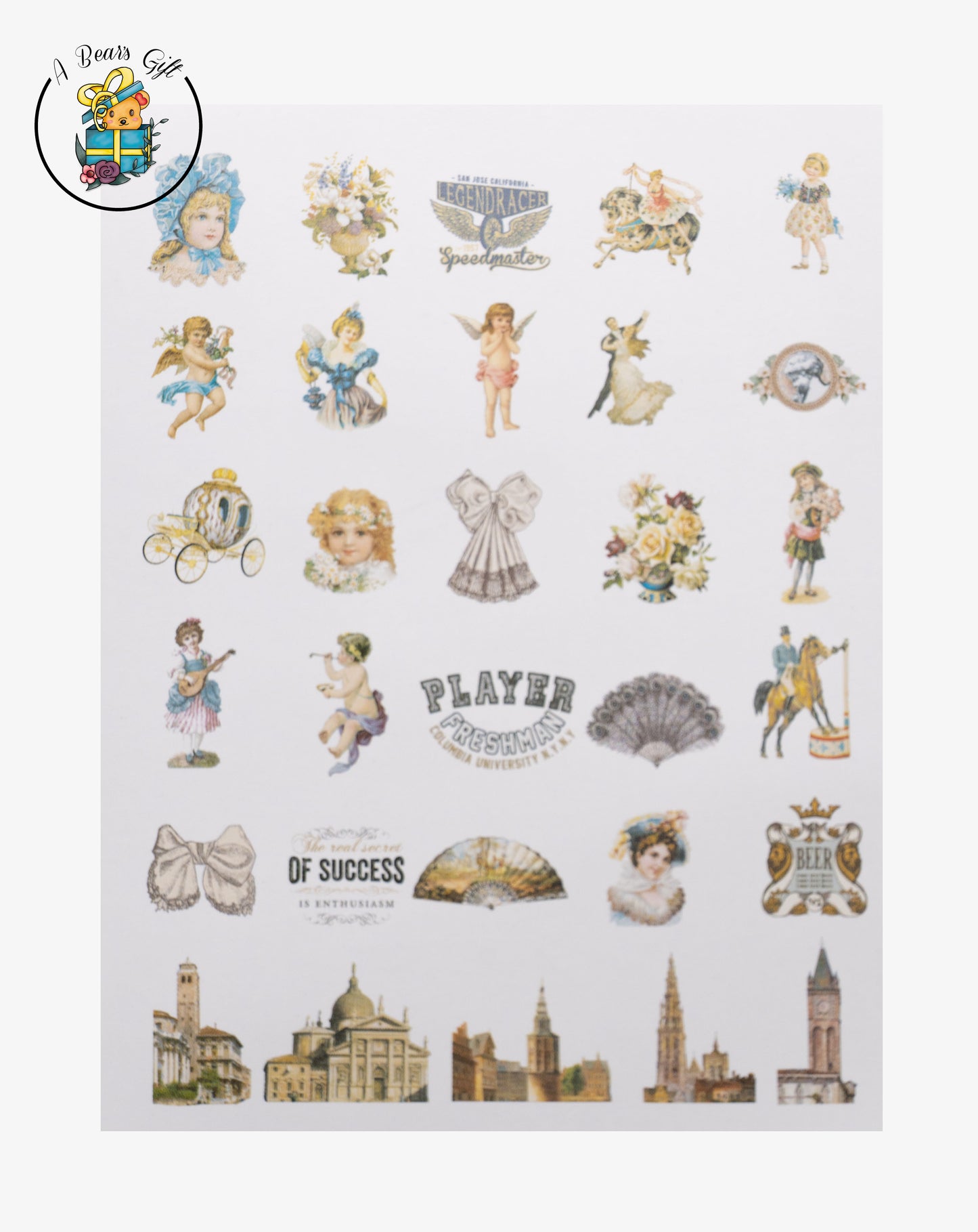 [CLEARANCE] Vintage Stickers, Retro Stickers 60 pc #1