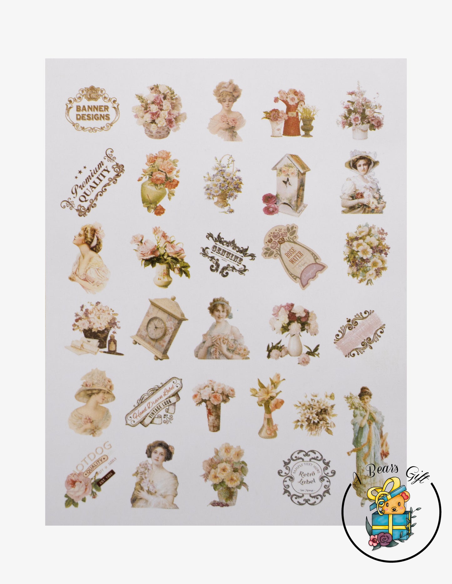 [CLEARANCE] Vintage Stickers, Retro Stickers 60 pc #2