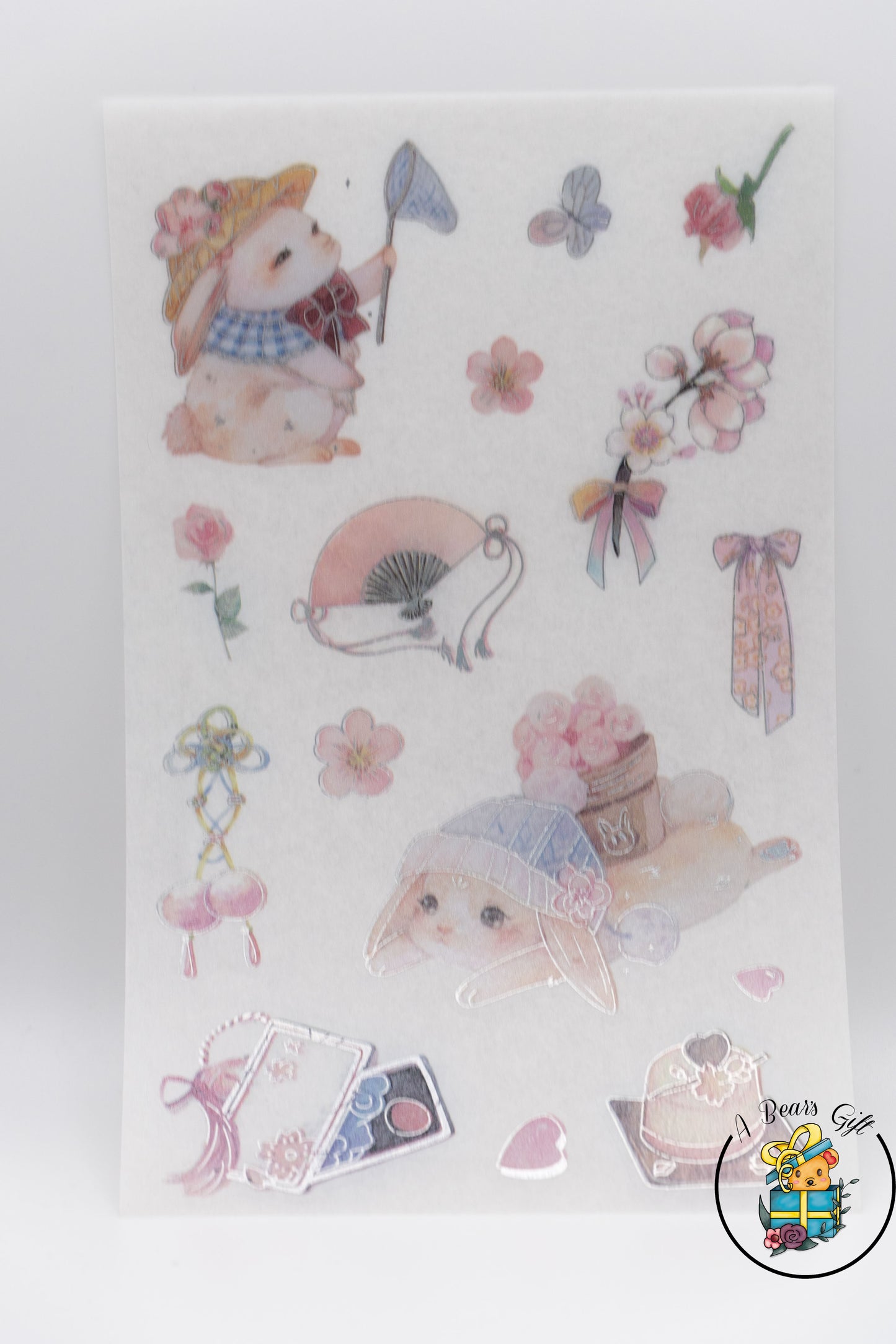 [CLEARANCE] Cute Animal Stickers- Rabbit Stickers, 4 sheets