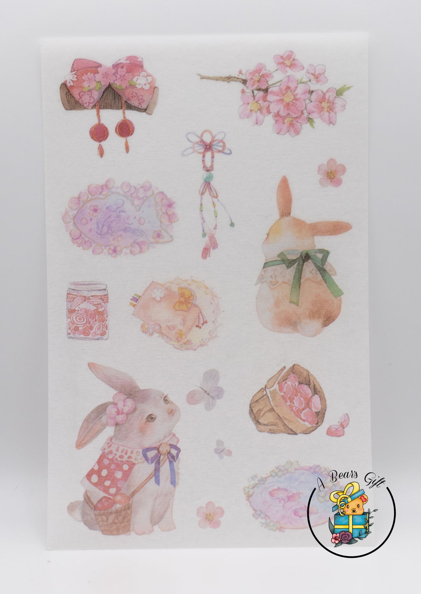 [CLEARANCE] Cute Animal Stickers- Rabbit Stickers, 4 sheets