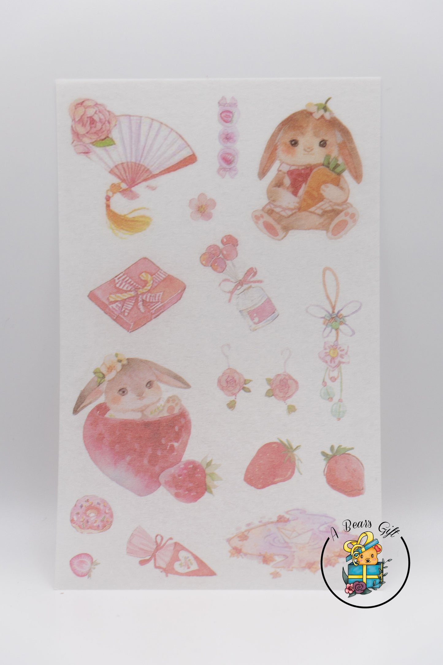 [CLEARANCE] Cute Animal Stickers- Rabbit Stickers, 4 sheets