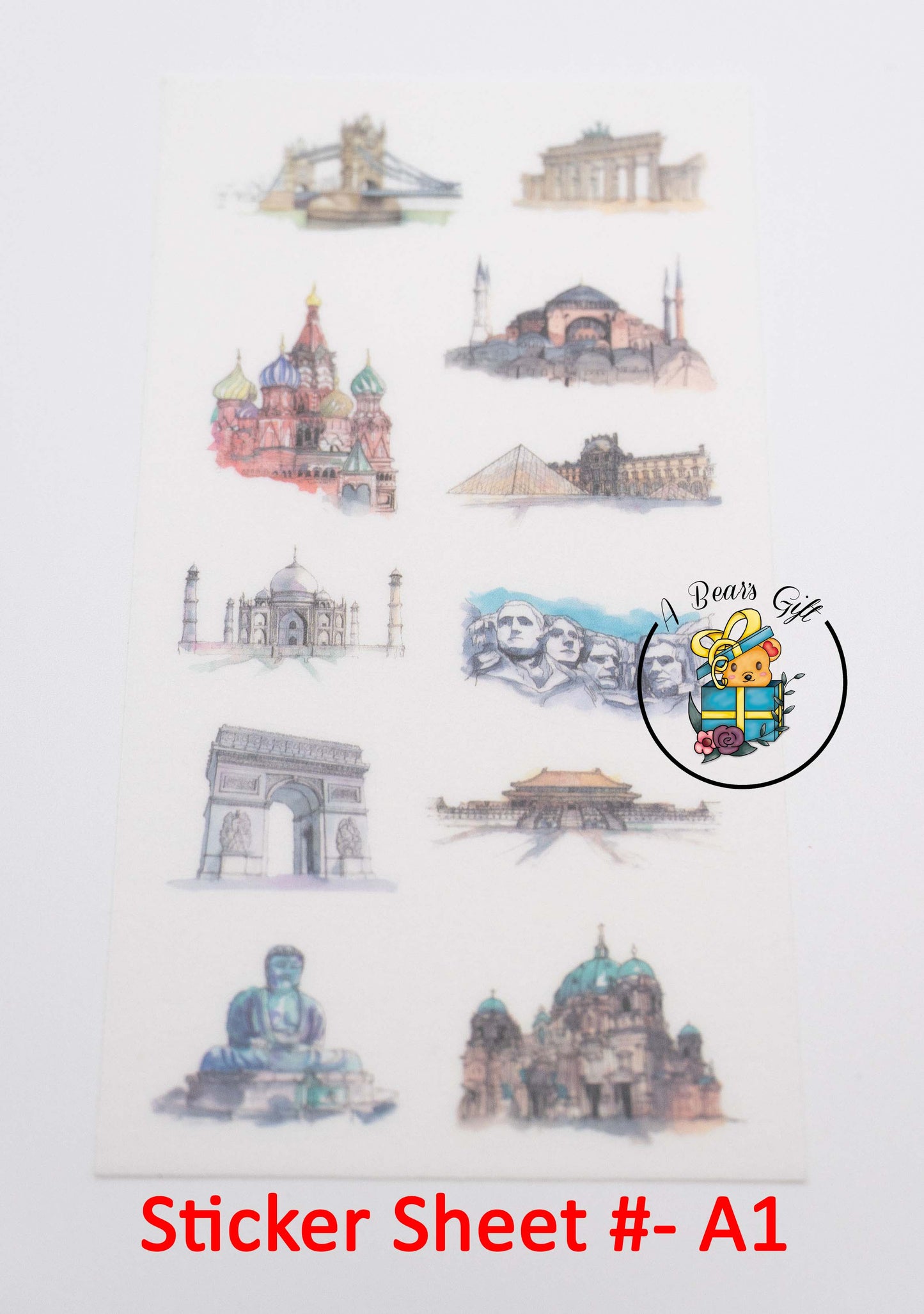 [CLEARANCE] Architectural Landmark Sticker Sheet - A1