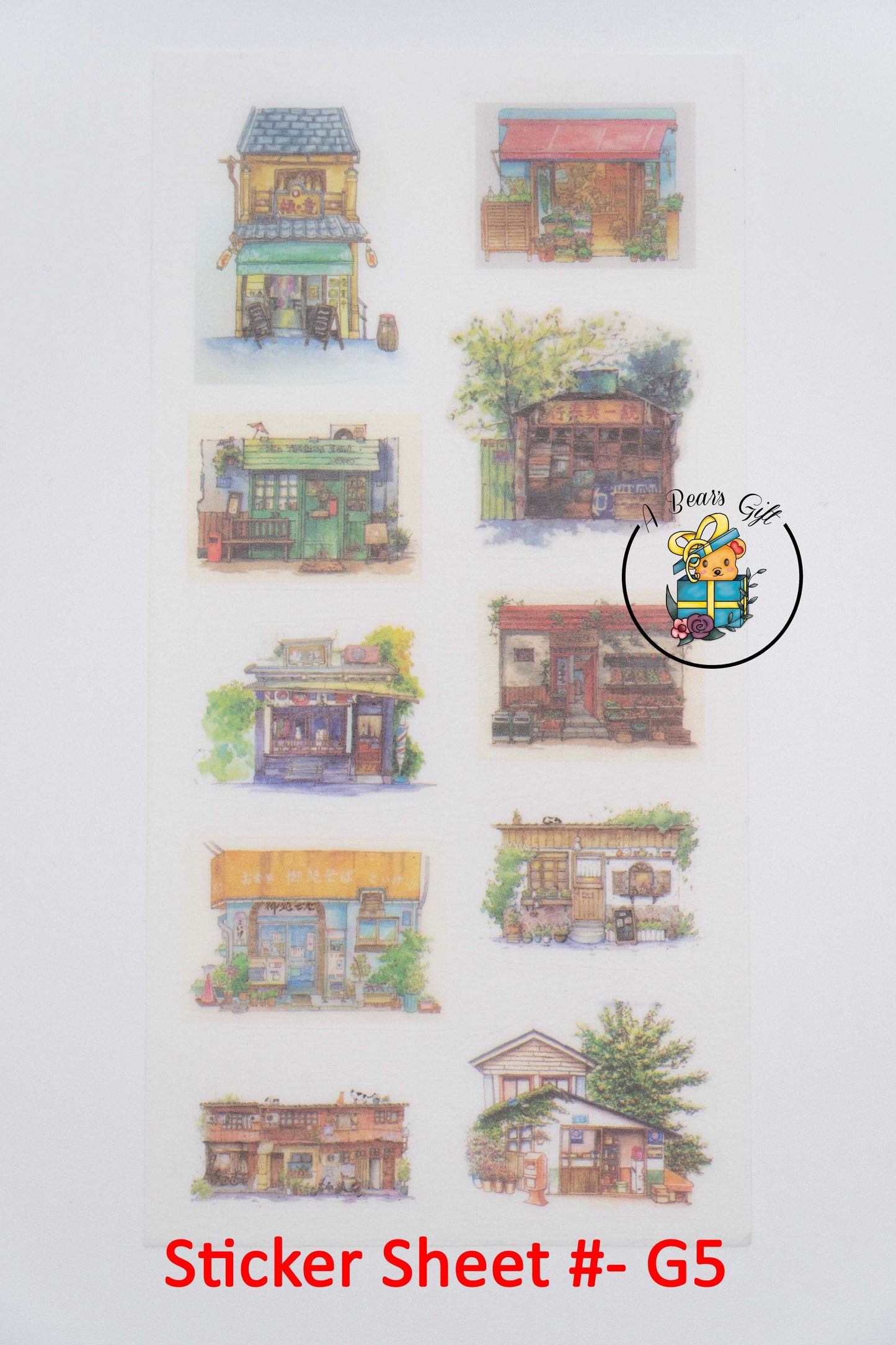 [CLEARANCE] Cute Architectural Sticker Sheet - G5