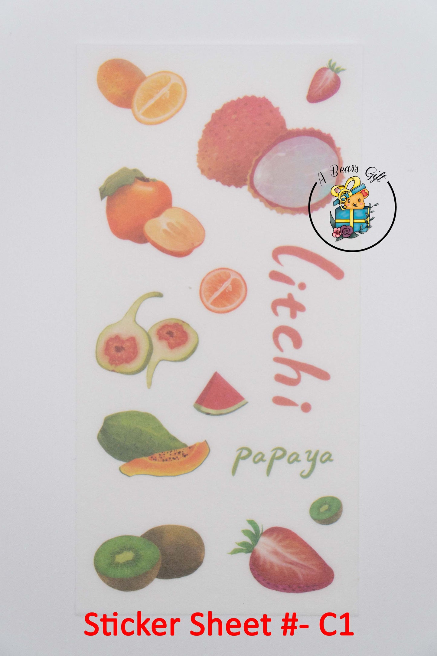 [CLEARANCE] Fruit Sticker Sheet - C1