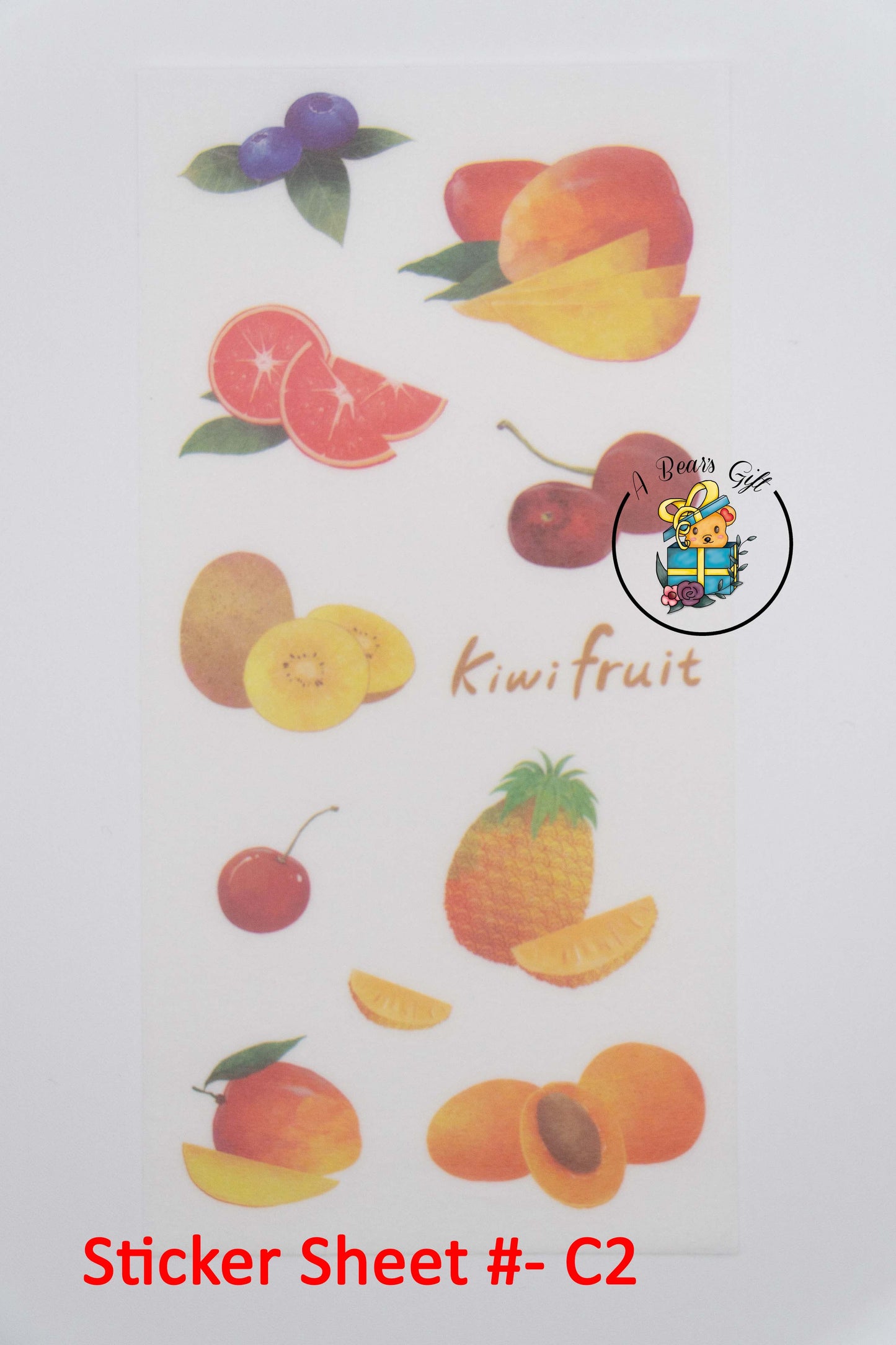 [CLEARANCE] Fruit Sticker Sheet - C2