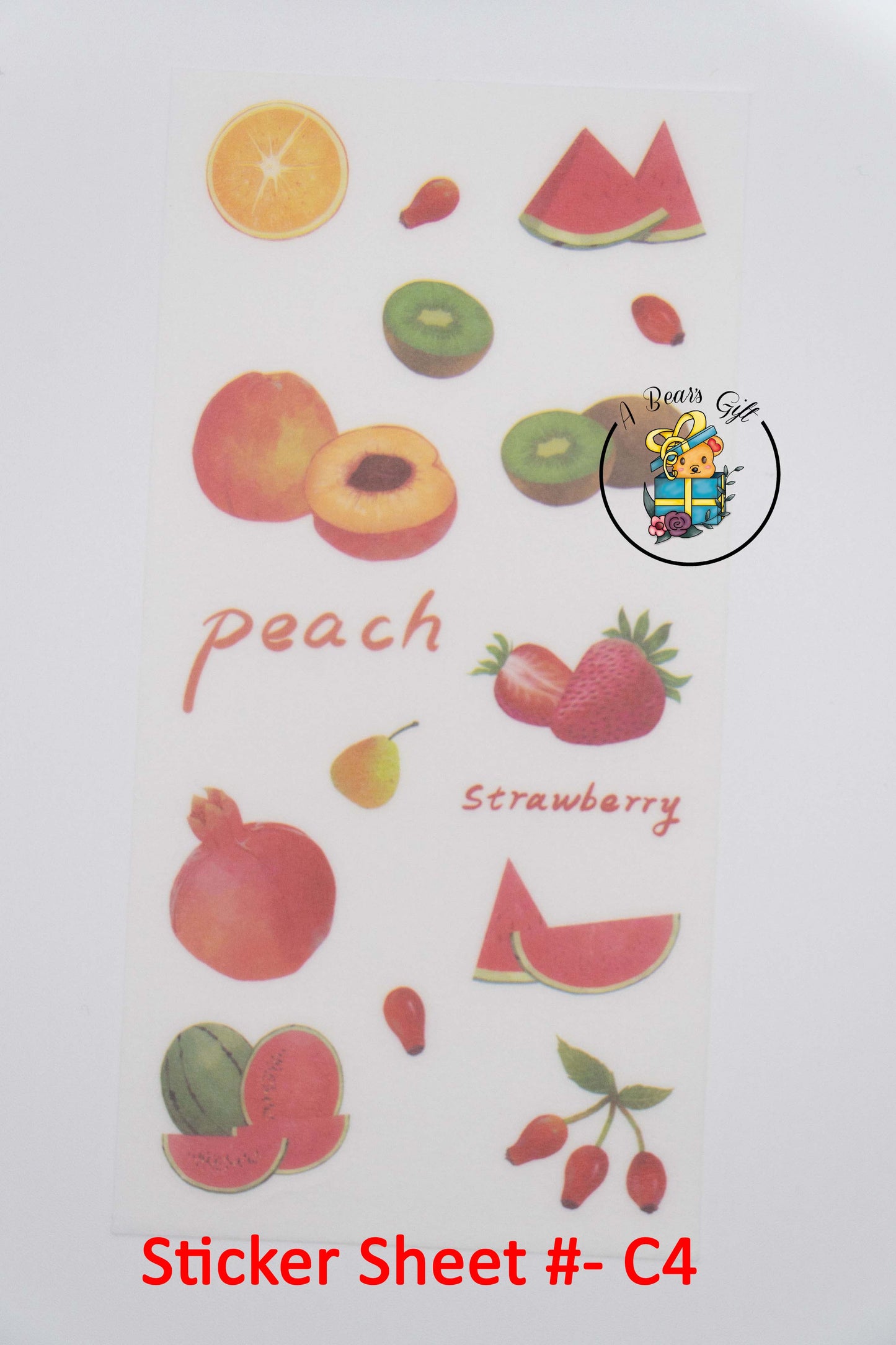 [CLEARANCE] Fruit Sticker Sheet - C4