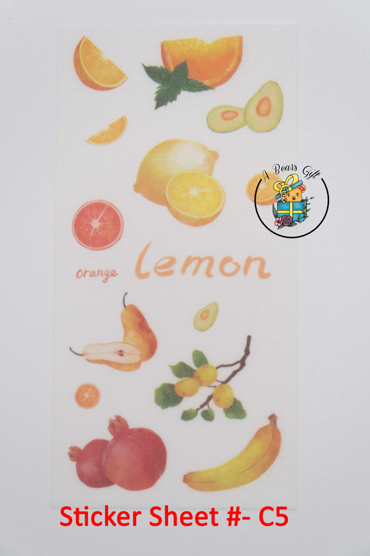 [CLEARANCE] Fruit Sticker Sheet - C5