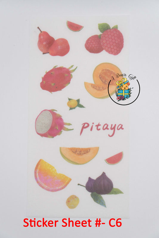 [CLEARANCE] Fruit Sticker Sheet - C6