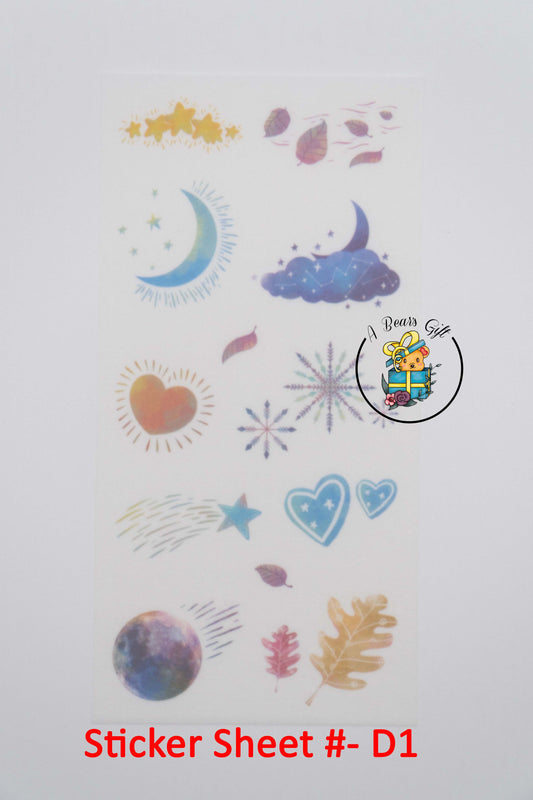 [CLEARANCE] Weather Sticker Sheet - D1