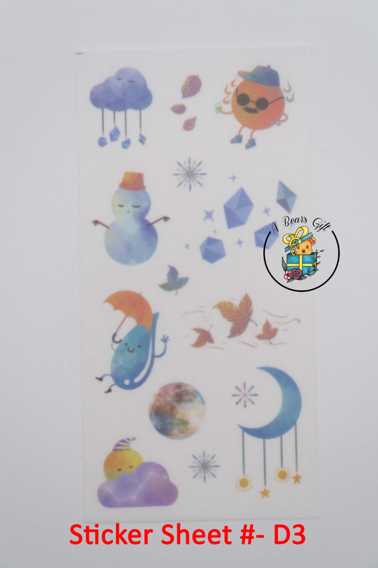 [CLEARANCE] Weather Sticker Sheet - D3