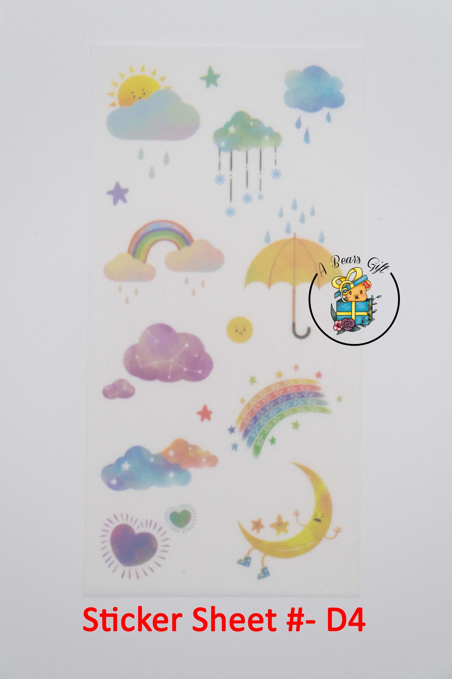 [CLEARANCE] Weather Sticker Sheet - D4