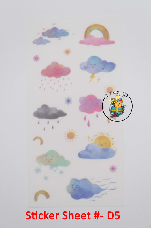 [CLEARANCE] Weather Sticker Sheet - D5