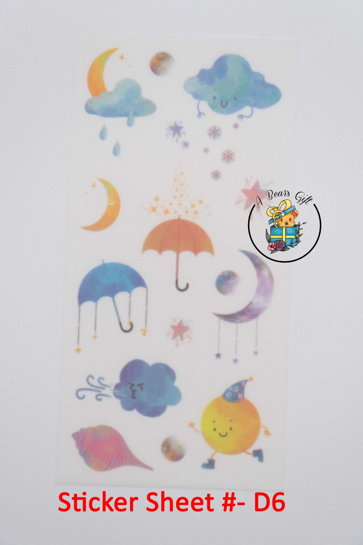 [CLEARANCE] Weather Sticker Sheet - D6