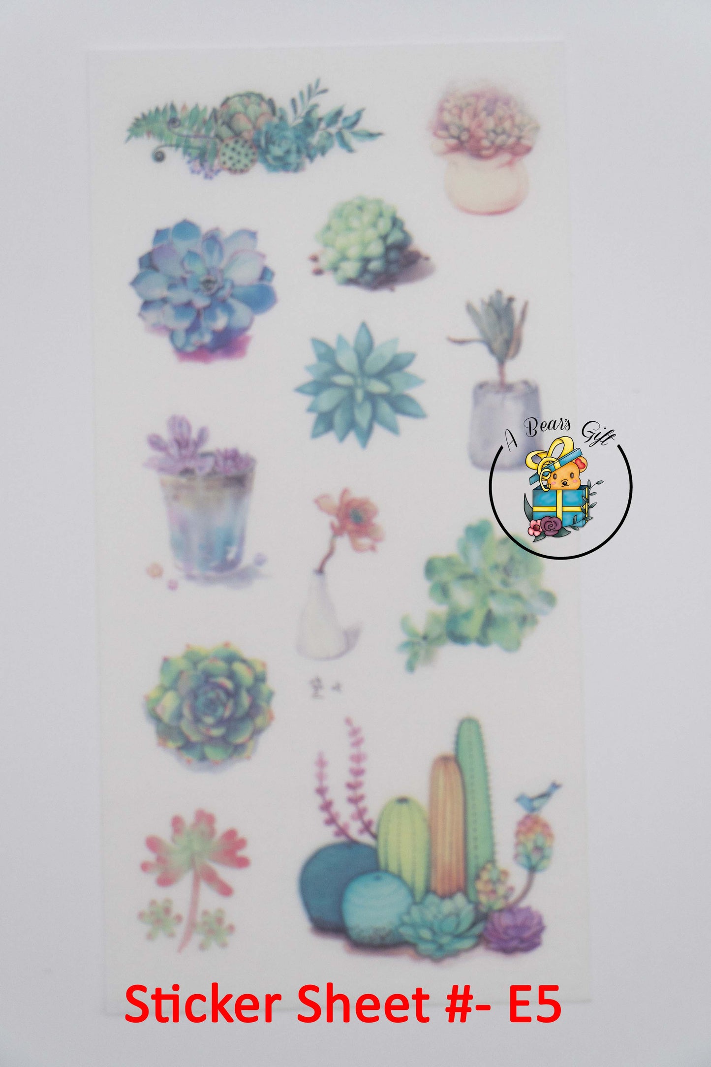 [CLEARANCE] Succulent Garden Sticker Sheet - E5