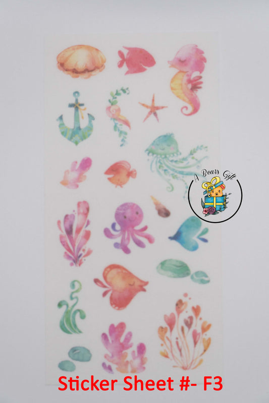 [CLEARANCE] Under the Sea Friends Sticker Sheet - F3