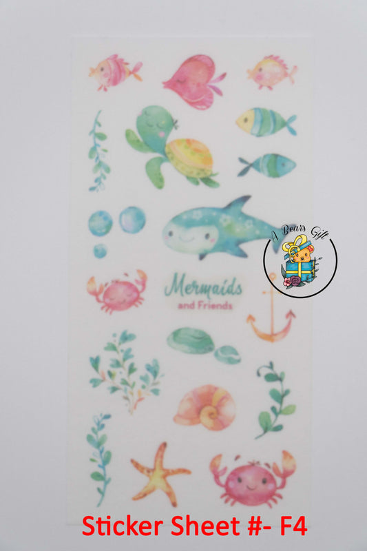 [CLEARANCE] Under the Sea Friends Sticker Sheet - F4