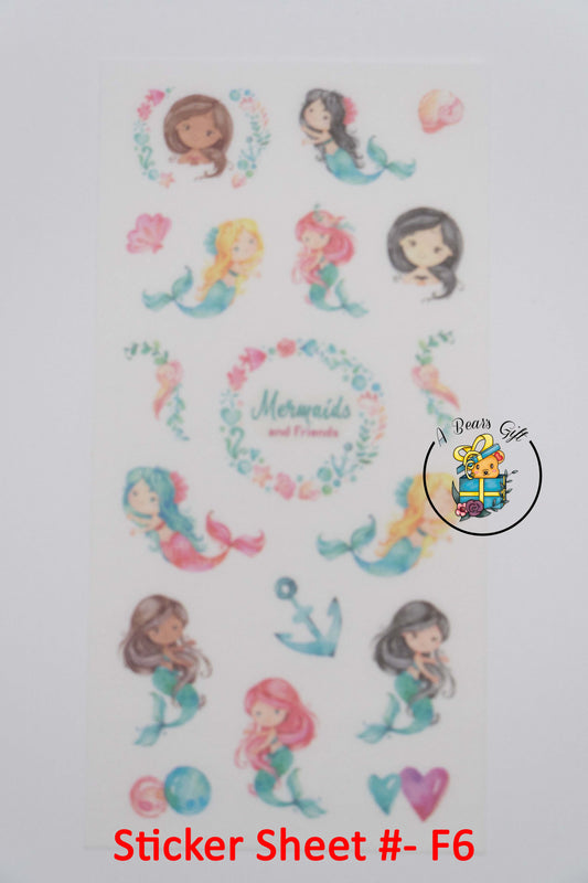 [CLEARANCE] Under the Sea Friends Sticker Sheet - F6